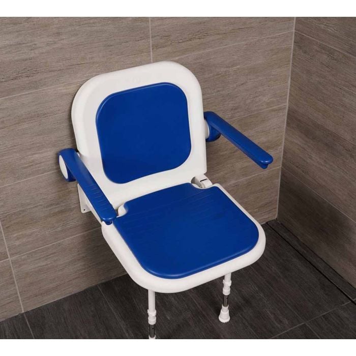 AKW Padded Shower Seat with Back and Arms | 1800wheelchair.com