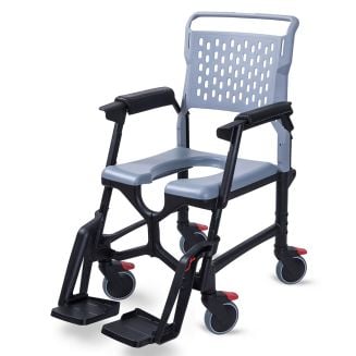 Deluxe Shower/Commode Chair with Soft Seat, Cushion Back, and Pail