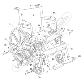 Parts for Blue Streak Wheelchair