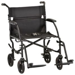 Nova 20 inch Steel Wheelchair with Detachable Desk Arms and Footrests