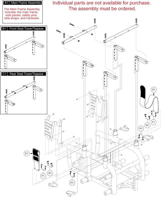 Main Frame for Jazzy 614 HD | 1800wheelchair